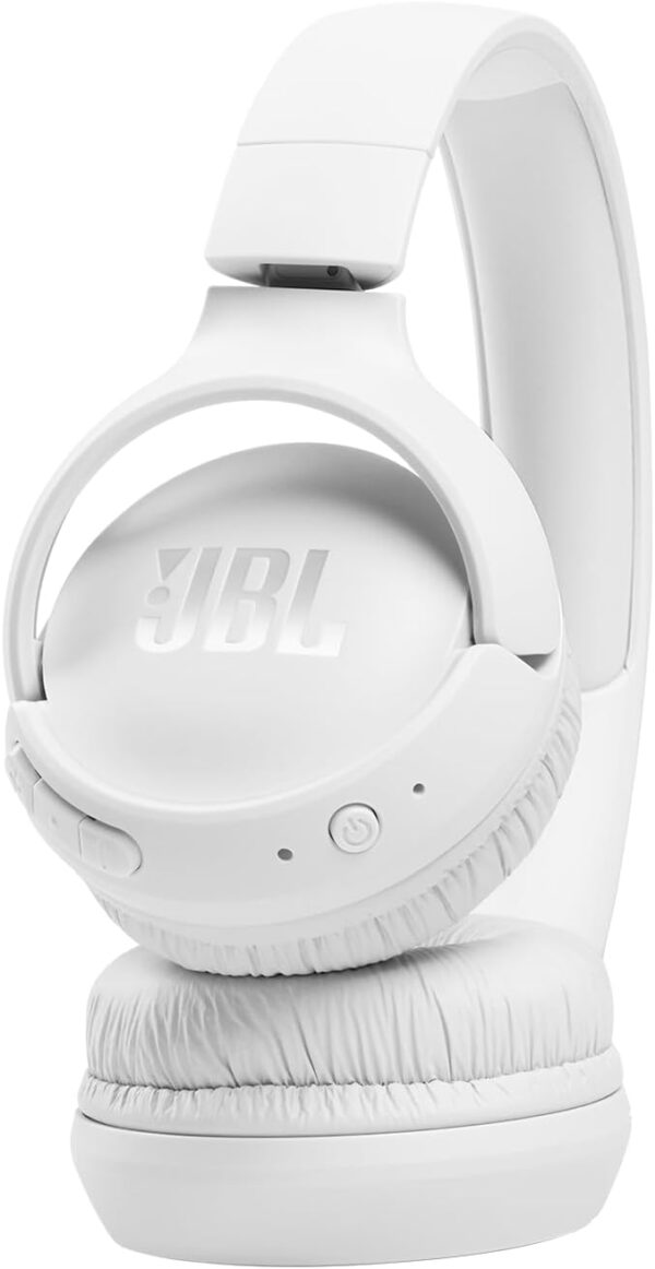 JBL Tune 510BT - Bluetooth headphones with up to 40 hours battery, microphone for call, foldable and comfortable, Android and iOs compatible (White) - Image 3