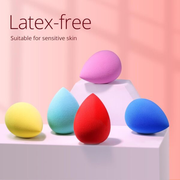 BEAKEY Makeup Sponge 5 Pcs Set, Latex-Free Boun Boun Beauty Sponge for Blending - Image 8