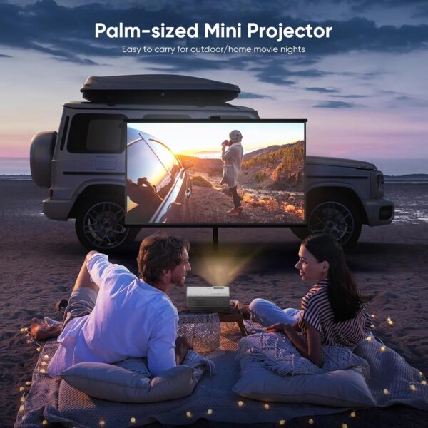 Projector with WiFi and Bluetooth, Upgrade Outdoor Projector, Mini Movie Projector Supports 1080P Synchronize Smartphone Screen by WiFi/USB Cable for Home Entertainment - Image 7