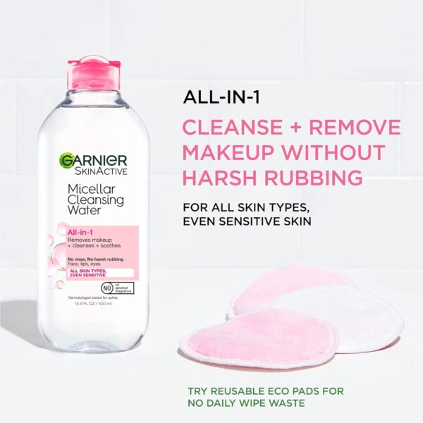 Garnier Micellar Cleansing Water, All-in-1 Makeup Remover and Facial Cleanser - Image 3