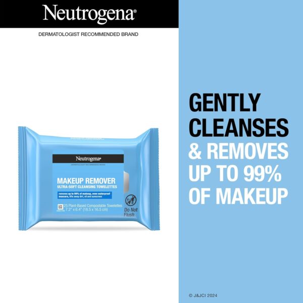 Neutrogena Makeup Remover Wipes, Ultra-Soft Cleansing Facial Towelettes for Waterproof Makeup - Image 3