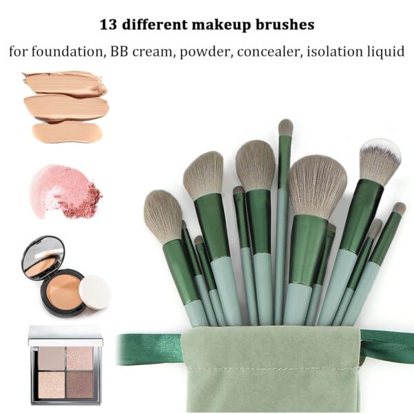 Makeup Brushes 22 Pcs Makeup Kit,Foundation Brush Eyeshadow Brush Make up Brushes Set (Green, 22 Piece Set) - Image 3