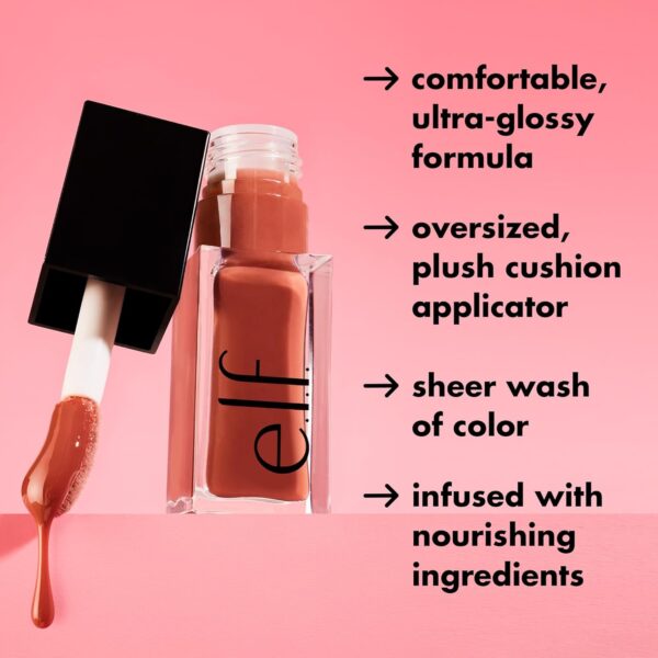 e.l.f. Glow Reviver Lip Oil, Nourishing Tinted Lip Oil For A High-shine Finish, Infused With Jojoba Oil, Vegan & Cruelty-free, Pink Quartz - Image 4