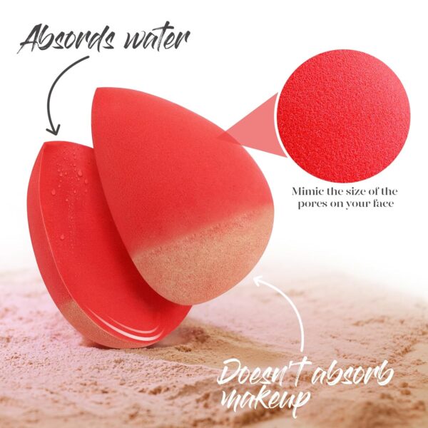 BEAKEY Makeup Sponge 5 Pcs Set, Latex-Free Boun Boun Beauty Sponge for Blending - Image 3