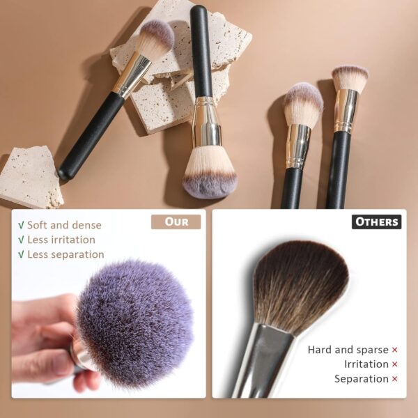 BS-MALL Makeup Brush Set 4 Pcs Premium Foundation Synthetic Powder Concealers Makeup Brushes Big Cosmetic Brushes… - Image 2