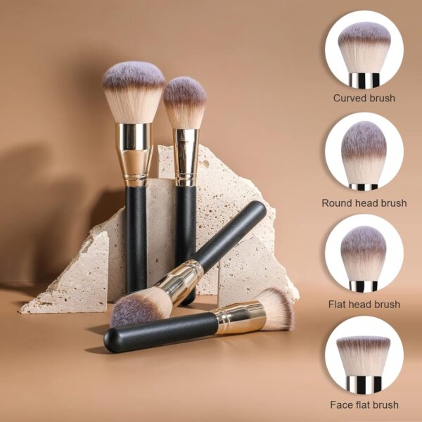 BS-MALL Makeup Brush Set 4 Pcs Premium Foundation Synthetic Powder Concealers Makeup Brushes Big Cosmetic Brushes… - Image 3