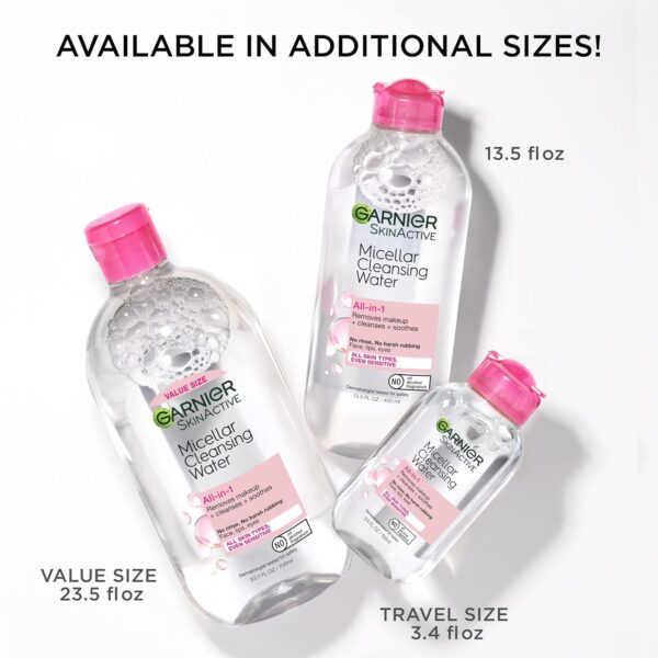 Garnier Micellar Cleansing Water, All-in-1 Makeup Remover and Facial Cleanser - Image 9