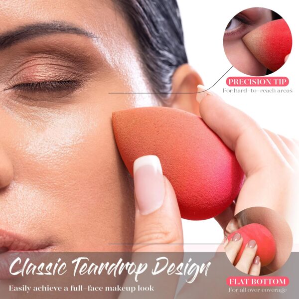 BEAKEY Makeup Sponge 5 Pcs Set, Latex-Free Boun Boun Beauty Sponge for Blending - Image 5