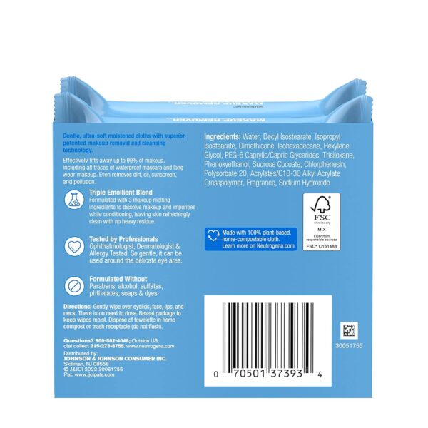 Neutrogena Makeup Remover Wipes, Ultra-Soft Cleansing Facial Towelettes for Waterproof Makeup - Image 8