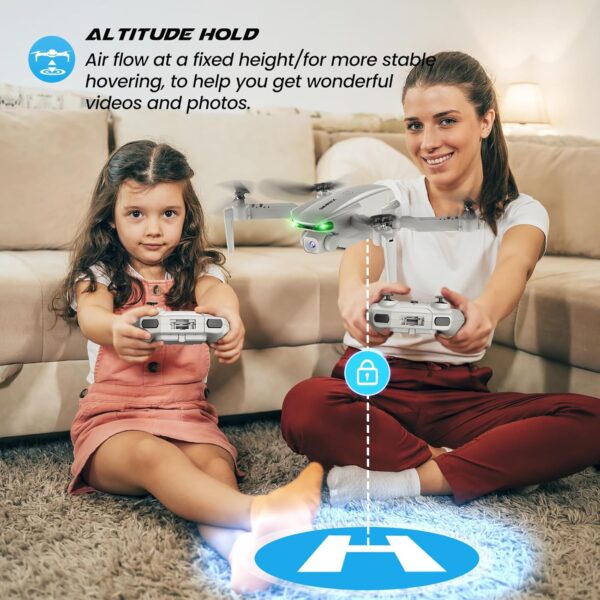 Drone With Camera 1080P for Kids And Adults, RC Quadcopter Drone with Altitude Hold, Mini Drone With One Key Start, Waypoint Fly, Headless Mode, 3D Flip, 3 Speeds, Remote Control Drone for Beginners - Image 3