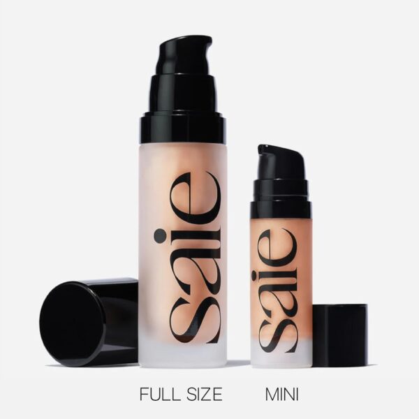 Saie Mini Glowy Super Gel Lightweight Illuminator - Luminizer + Makeup Primer for Glowing Skin - Enriched with Vitamin C + Hydrating Squalane Oil - Sunglow (0.5 oz) - Image 9