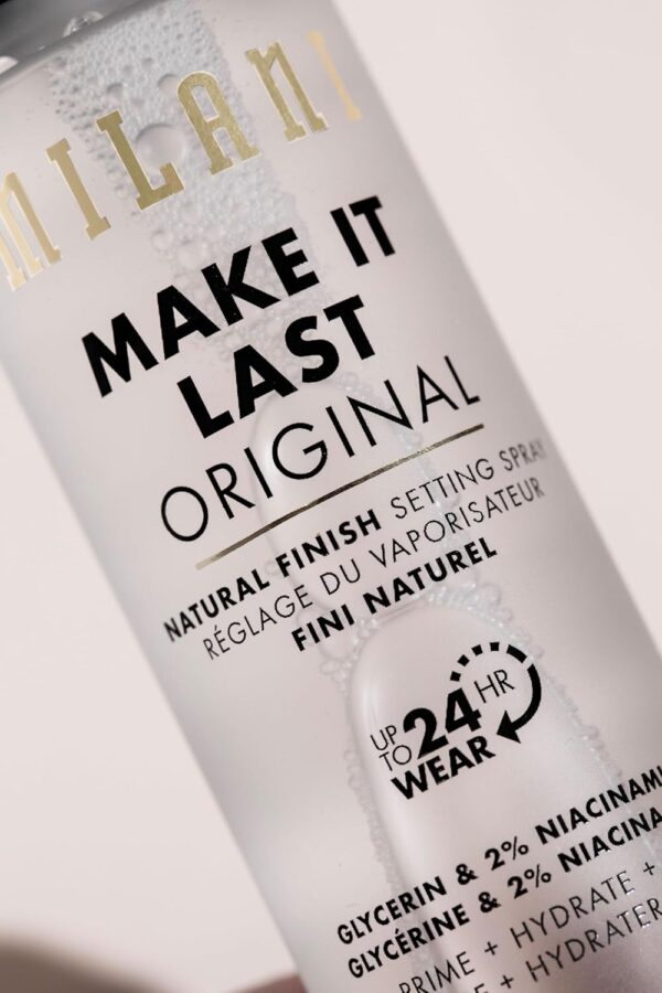 Milani Setting Spray + Primer, Make It Last Original - Natural Finish with Niacinamide for Hydration, Setting Spray for Makeup and Face Primer, 3-in-1 Prime + Hydrate + Set, 2.03 Fl. Oz - Image 7