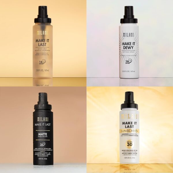 Milani Setting Spray + Primer, Make It Last Original - Natural Finish with Niacinamide for Hydration, Setting Spray for Makeup and Face Primer, 3-in-1 Prime + Hydrate + Set, 2.03 Fl. Oz - Image 8