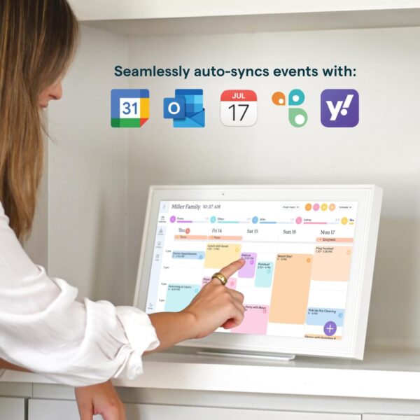 Skylight Calendar: 15-inch Wall Planner Digital Calendar & Chore Chart, Smart Touchscreen Interactive Display for Family Schedules – Wall Mount Included, Great for Organizing Your 2025 Calendar - Image 2