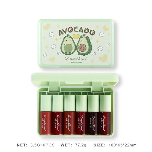 6 Colors Lip Tint Stain Set, Korean Velvet Water Lip Tint, Mini Liquid Lipstick, Moisturizing Natural Korean Lip Gloss Set, Long Lasting, Waterproof, Non-Stick Cup, High Pigment, Lip Color Makeup - Image 7