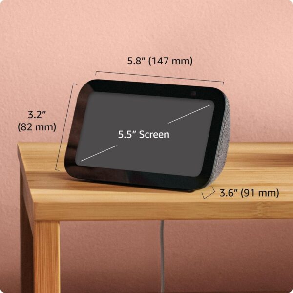 Amazon Echo Show 5 (newest model), Smart display with 2x the bass and clearer sound, Glacier White - Image 3